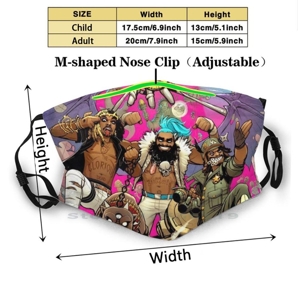 Изображение товара: Lil Uzi 1 многоразовая маска с принтом Pm2.5 светофильтр маска для лица детский Vert Cool Music Album Trend