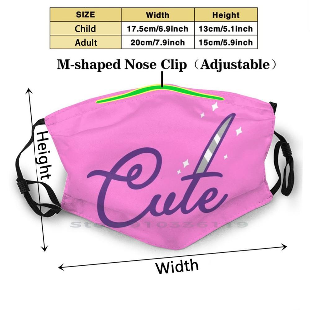 Изображение товара: Милый дизайн, Пылезащитный фильтр, смываемая маска для лица, дети, милые, с надписями