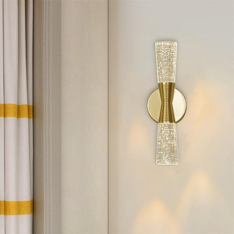 Изображение товара: OUFULA Crystal Wall Lamp Sconce LED Fixture Modern 220V 110V Aluminum Indoor Wall Lights For Bedroom Living Room Office Hotel