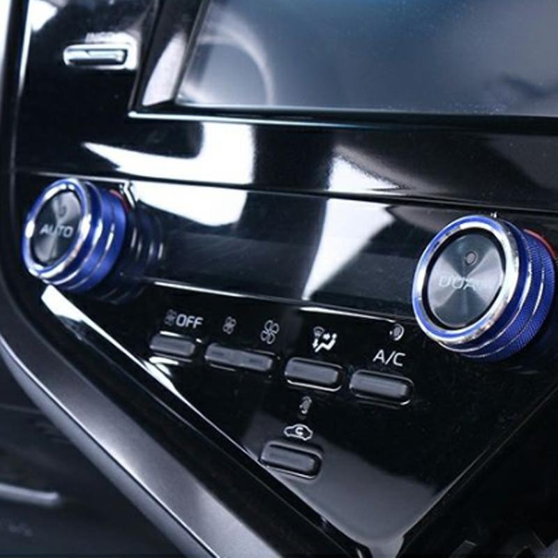 Изображение товара: Car Air Conditioning Knob Ring Button Decoration Ring for Totyota 8th Camry 2018 2019 2020 Car Decorative Audio Adjusting Ring