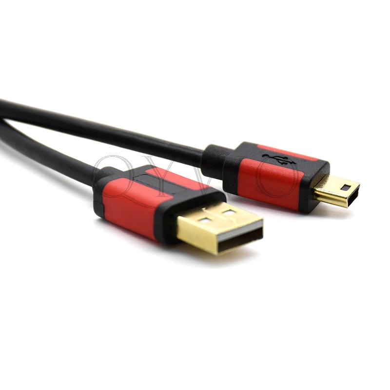 Изображение товара: 3 фута 1 м 6 футов 1,8 м Мини USB-кабель USB кабель для передачи данных и зарядки Позолоченные разъемы для камеры GPS PDAs exteral hardisk