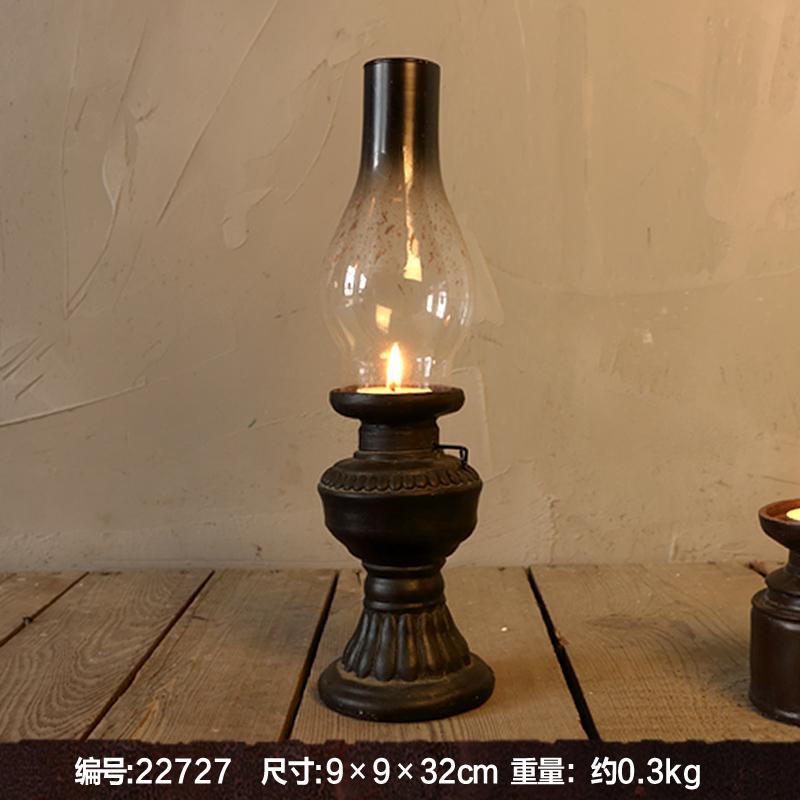 Изображение товара: Стеклянный Железный подсвечник в европейском стиле, керосиновая лампа, подсвечник, украшение для дома, креативные подсвечники, бра