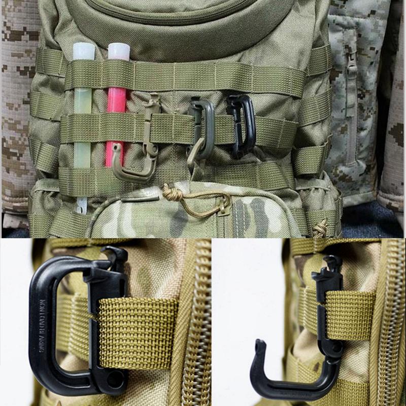 Изображение товара: Тактический крюк для рюкзака военный тренировочный Molle крюк для рюкзака ремень с крючком на открытом воздухе Охота Туризм Выживание портативные аксессуары