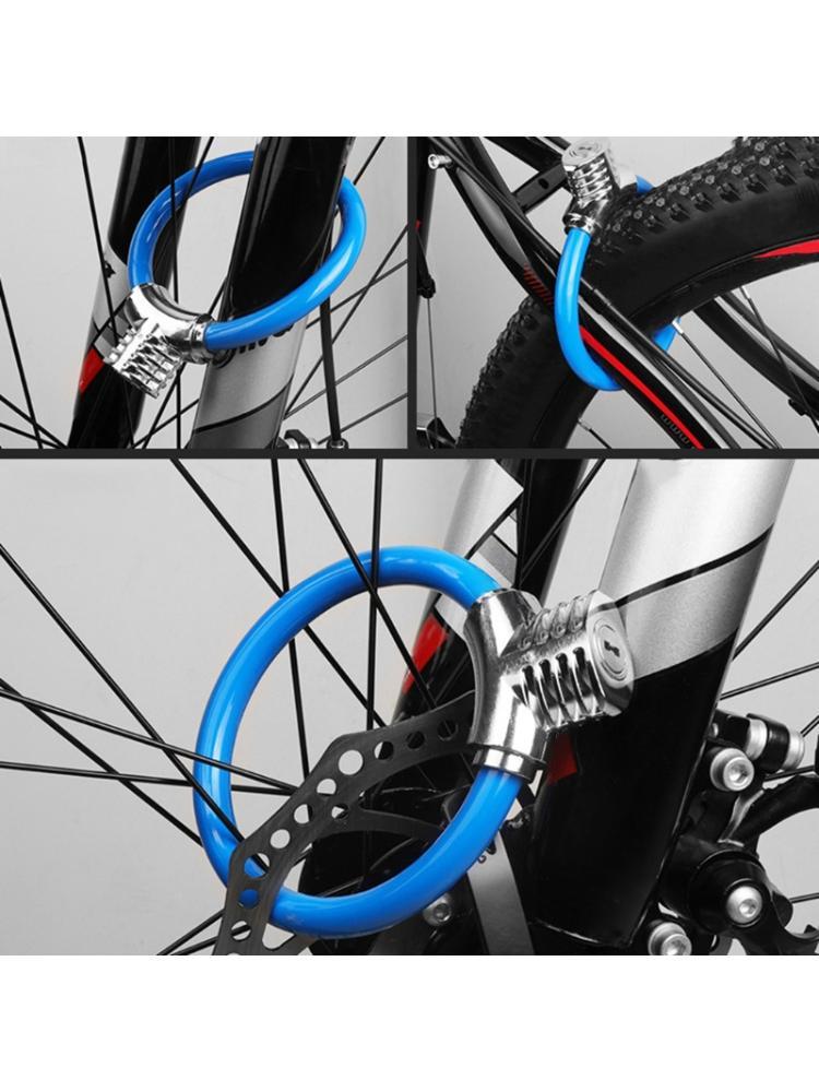 Изображение товара: Мини велосипедный замок MTB дорожный велосипед Противоугонный замок 12 мм стальной кабель кольцевой замок