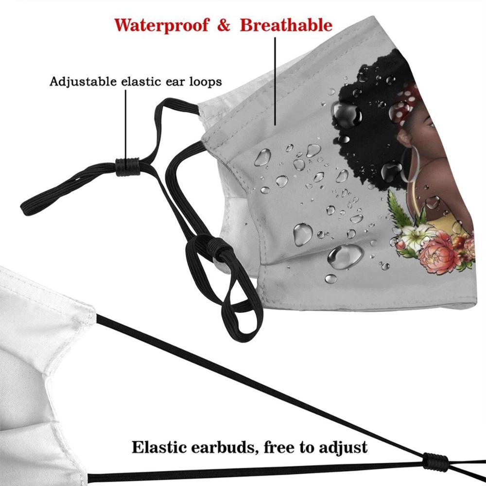 Изображение товара: Красивая афро женщина печати многоразовые Pm2.5 фильтр DIY рот Маска Дети афро женщина афро девушка черный красота черные девушки