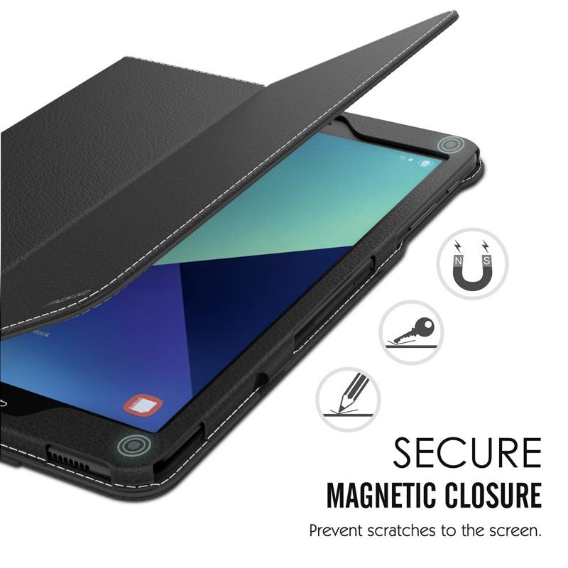Изображение товара: Чехол для Samsung Galaxy Tab S3 9,7, чехол для TAB S3 9,7 дюйма, T820 SM-T825, ультратонкий кожаный флип-чехол с подставкой и держателем