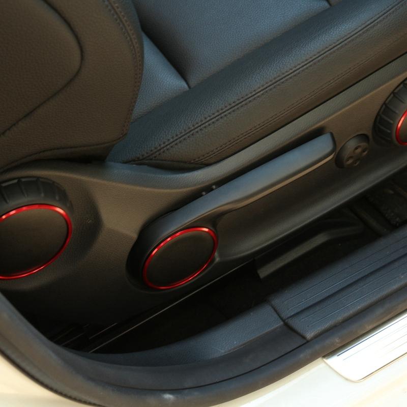Изображение товара: 6 шт. регулировочный переключатель автомобильного сиденья с кольцом, накладка красного цвета для Mercedes Benz A B GLA CLA Class W176 W117 W246 C117 A180