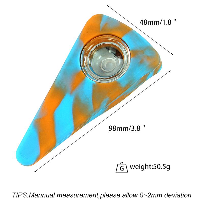 Изображение товара: Силиконовая табачная трубка со стеклянной чашей, сигаретный фильтр для пиццы, подарки для курения для девочек, портативная