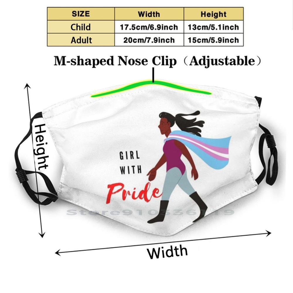 Изображение товара: Многоразовая маска для рта Pm2.5 с принтом девушки с гордостью, детская маска гордости, нация ваших цветов, ЛГБТ, геев, лесбиянок, цветное движение