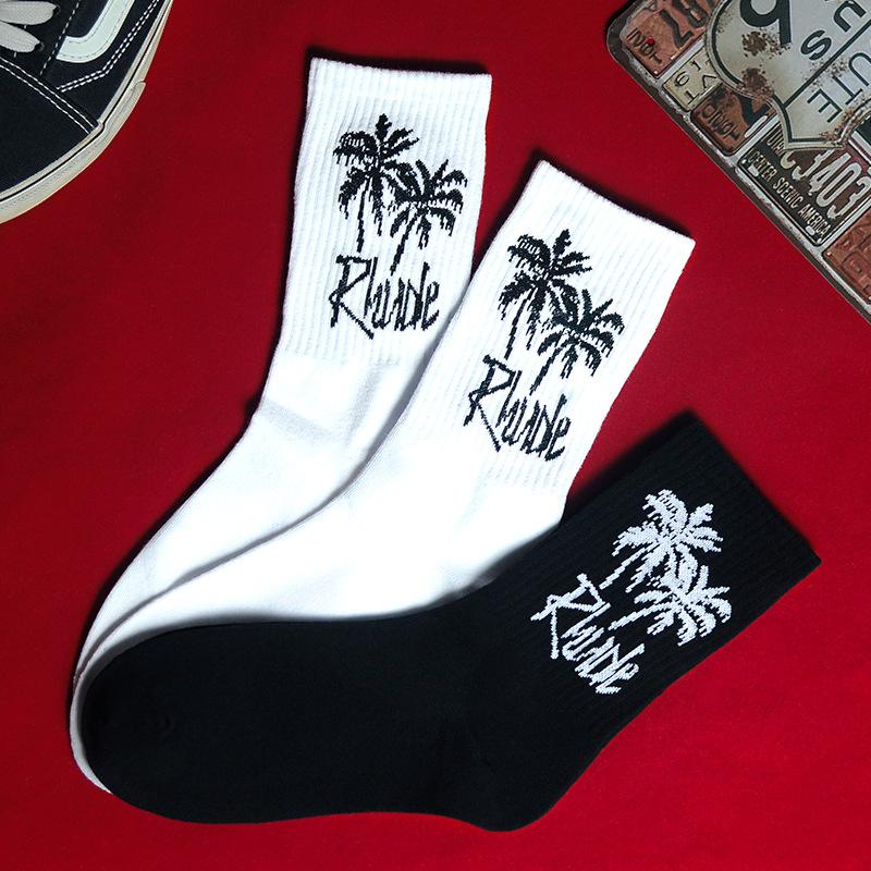Изображение товара: Кокосовые мужские носки, носки, уличная одежда, высокие носки, женские хлопковые носки в Корейском стиле, белые мужские модные носки с надписью в стиле Харадзюку