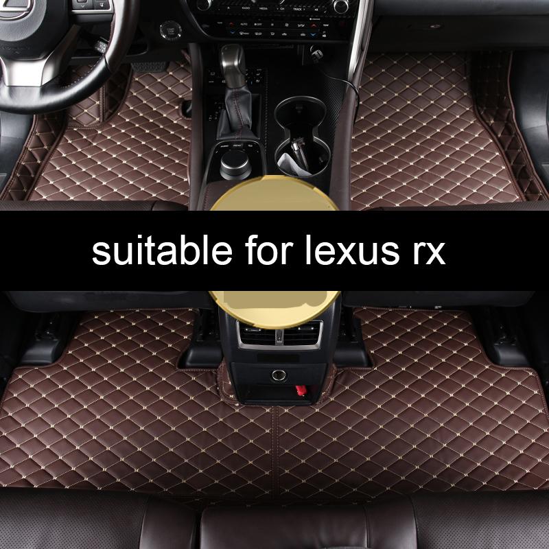 Изображение товара: Кожаные автомобильные коврики Lsrtw2017 для Lexus Rx Rx330 Rx400h Rx350 Rx200t Rx300 Rx450h 2003-2020 2019 2018 Rx430, коврик