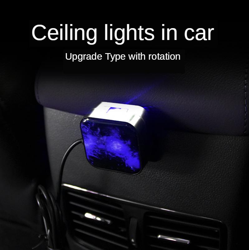 Изображение товара: Декоративная лампа для салона автомобиля, Потолочная декоративсветодиодный светодиодная лампа, Звездный пояс, вращающийся проектор для автомобиля