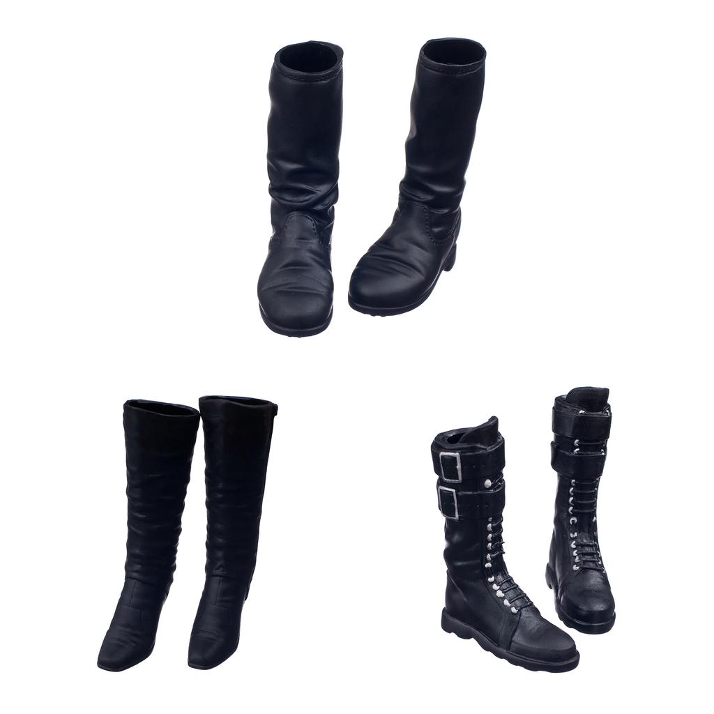Изображение товара: Черные высокие сапоги в масштабе 1/6; Обувь для 12-дюймовых женских экшн-фигурок