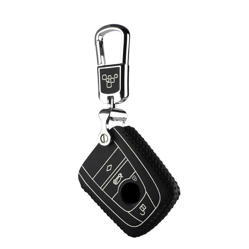 Изображение товара: LUCKEASY чехол для смарт-ключей BMW i3 i8 2014-2017, кожаный чехол с дистанционным управлением