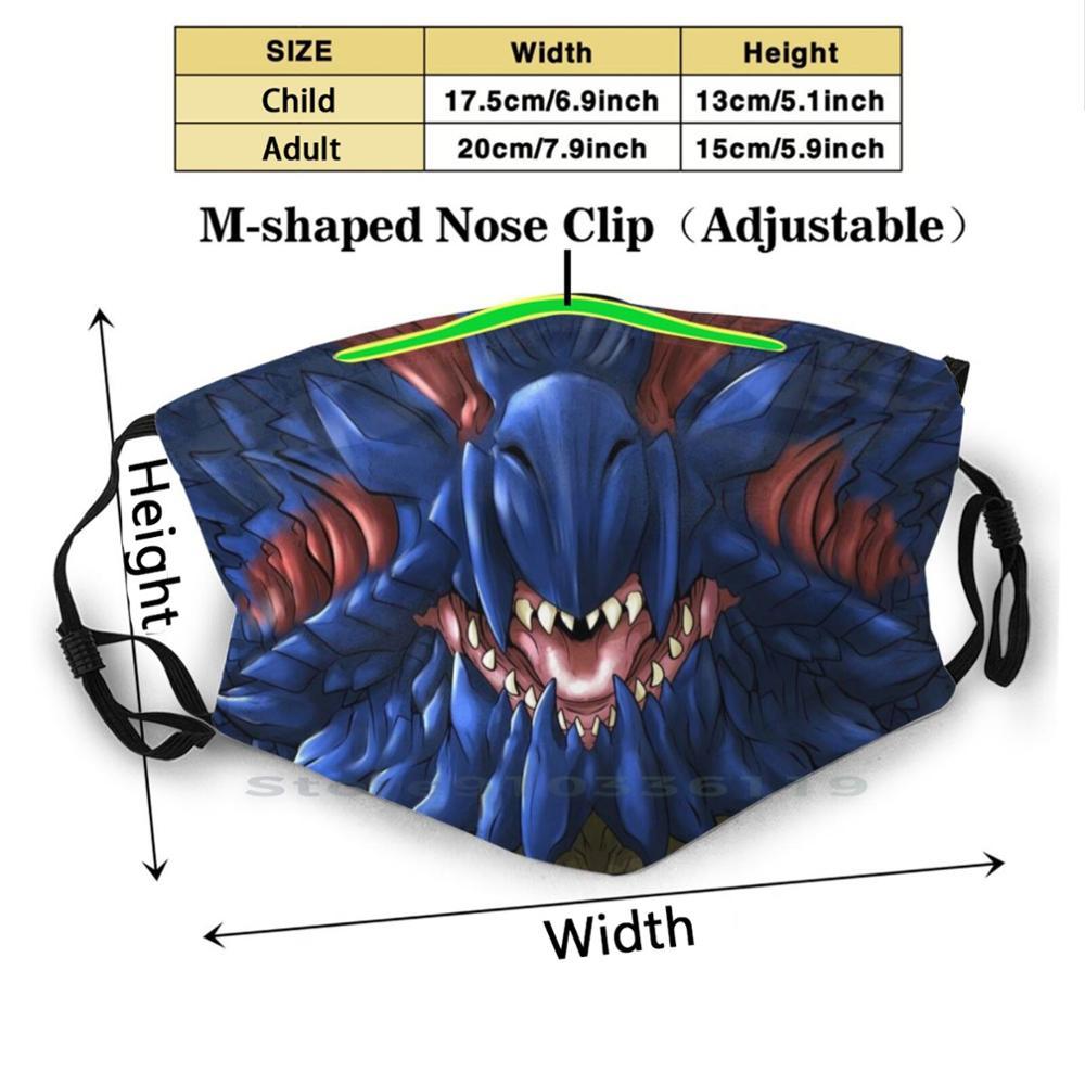 Изображение товара: Маска Glavenus (мир монстров Хантера), многоразовая маска с рисунком, фильтр Pm2.5, маска для лица для детей