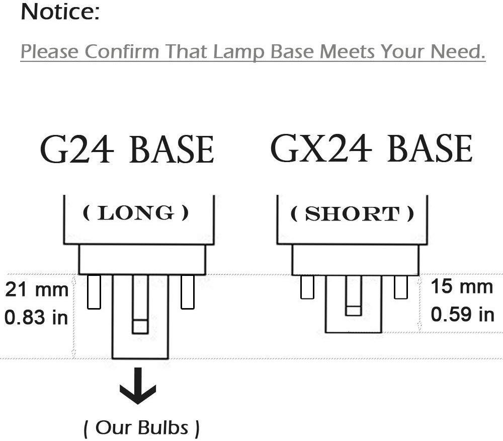Изображение товара: 2 шт. G24 светодиодный 5 Вт, 7 Вт, 9 Вт, 12 Вт, 15 Вт G24 светодиодный лампы 2 Pin Базовая светодиодный G24q PL лампа G24Q замены CFL светильник лампы Plug & Play G24D лампы
