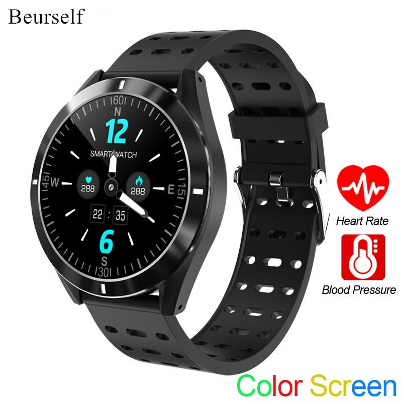 Изображение товара: Beurself Smart Watch Waterproof Hour Test Blood Pressure Smartwatch Heart Rate Sport Call Message Activity Sport Band for Phone