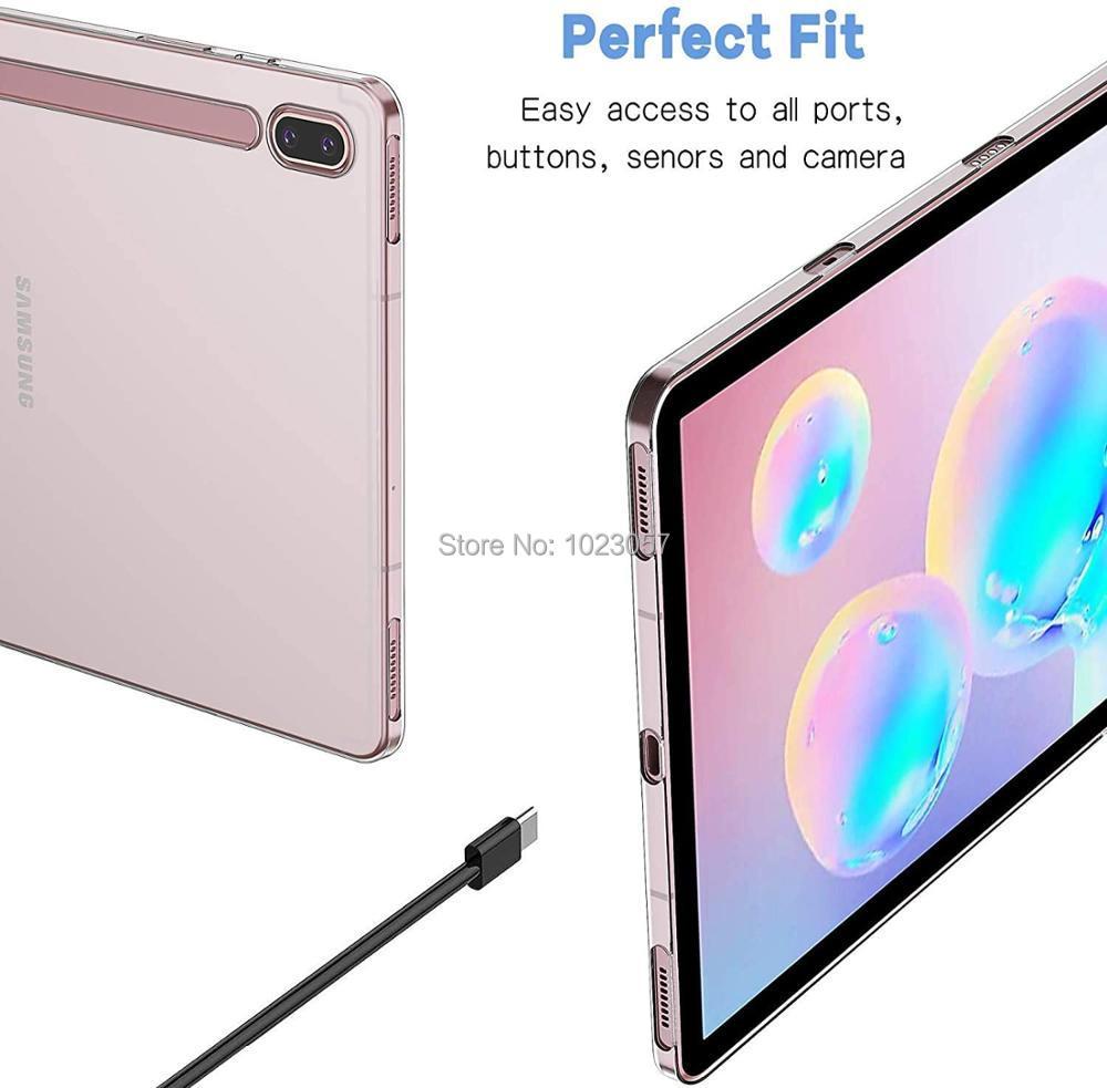 Изображение товара: Чехол для Samsung Galaxy Tab S7, 11 дюймов, SM-T870 T875, противоскользящий мягкий силиконовый защитный чехол из ТПУ для Galaxy Tab A7, A7 Lite, 8,7 дюйма