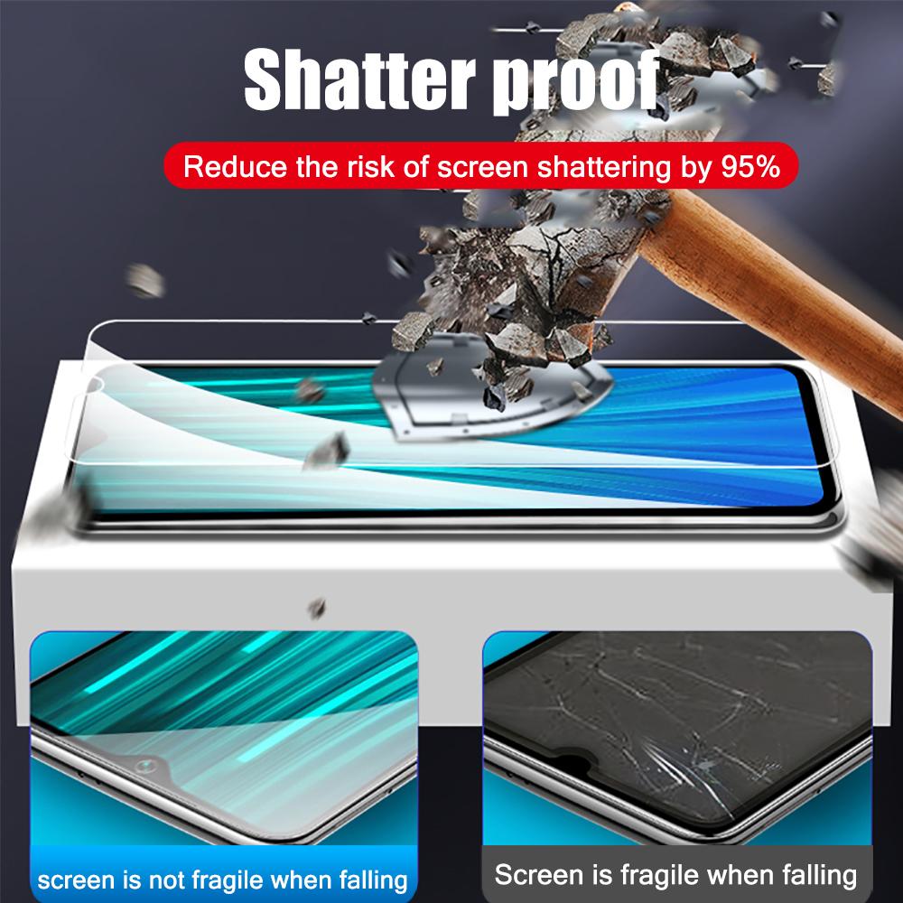 Изображение товара: 5/3/1Pcs protective film for xiaomi redmi 10X 9A 9C note 9 9s 8 8T pro max tempered glass 8A phone screen protector on the glass