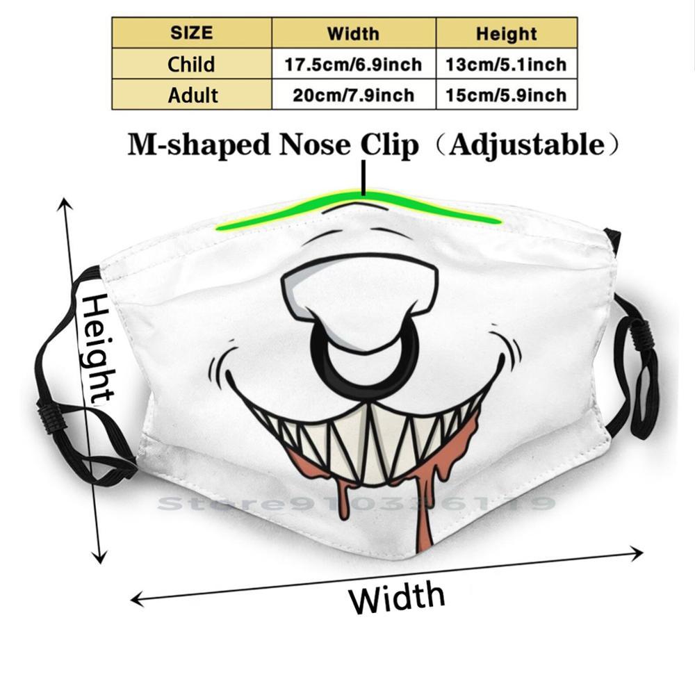 Изображение товара: Nugget, многоразовая маска для лица с принтом «мордочка» Pm2.5, детская маска с фильтром, пушистая собака, синяя мордочка, животное, монстр