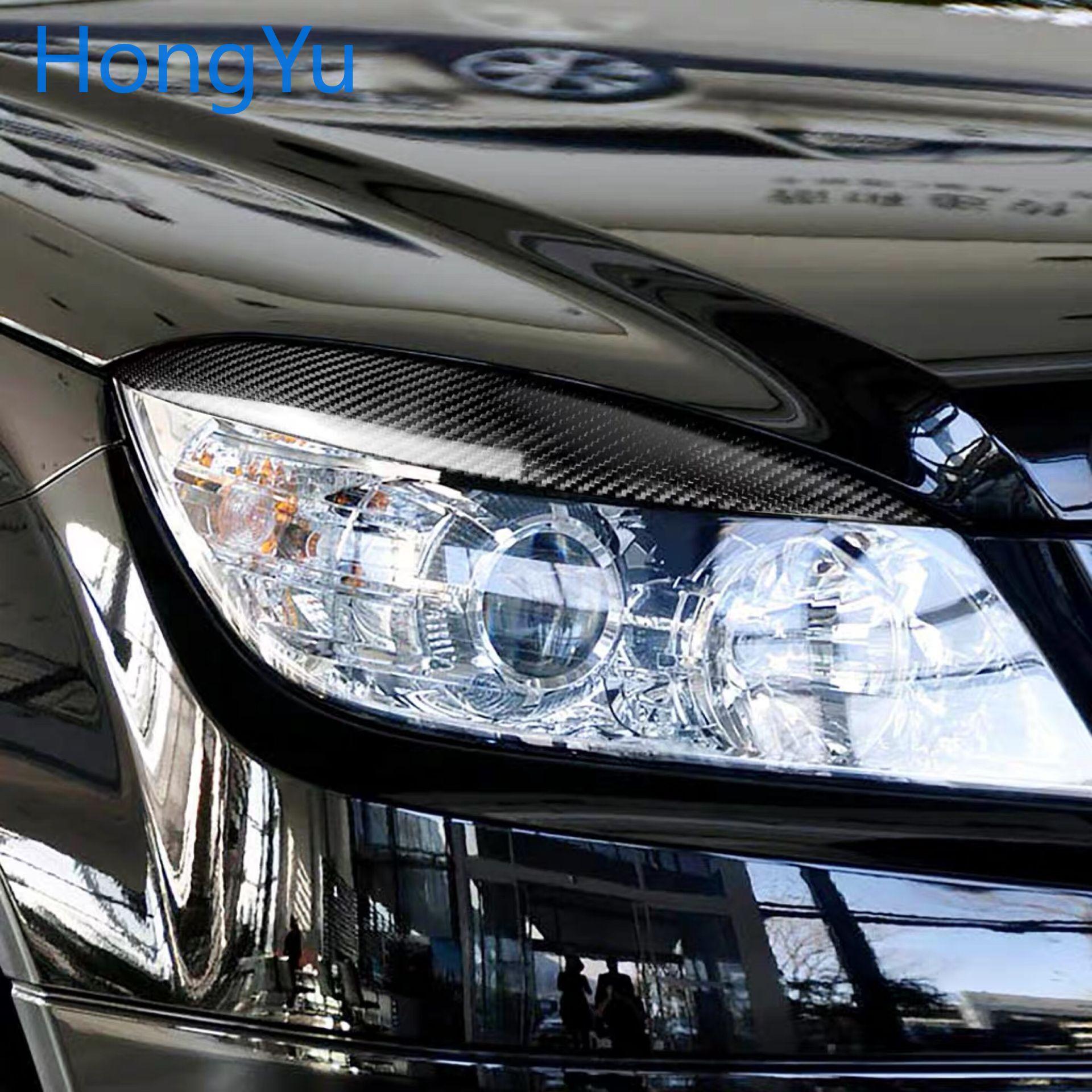 Изображение товара: 2 шт. карбоновый автомобильный светильник капота светильник для бровей аксессуары для Mercedes Benz C Class W204 C180 C200 C260 C300 C350