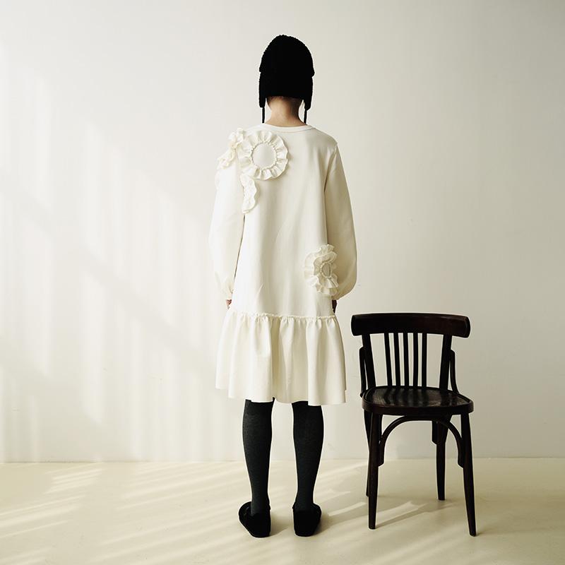 Изображение товара: Оригинальное милое платье imakokoni с оборками и цветочным принтом, Женская юбка средней длины, свободные и тонкие, 203072