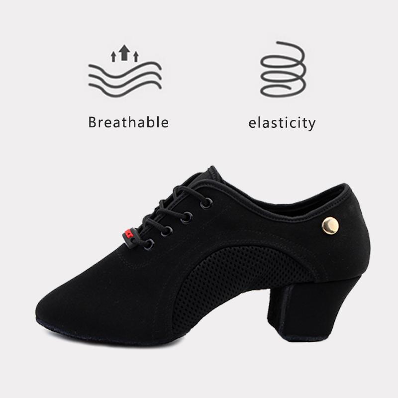 Изображение товара: Туфли мужские для латиноамериканских танцев, двухконечная подошва, мягкая базовая обувь для учителя, из ткани «Оксфорд», танцевальные туфли для мальчиков