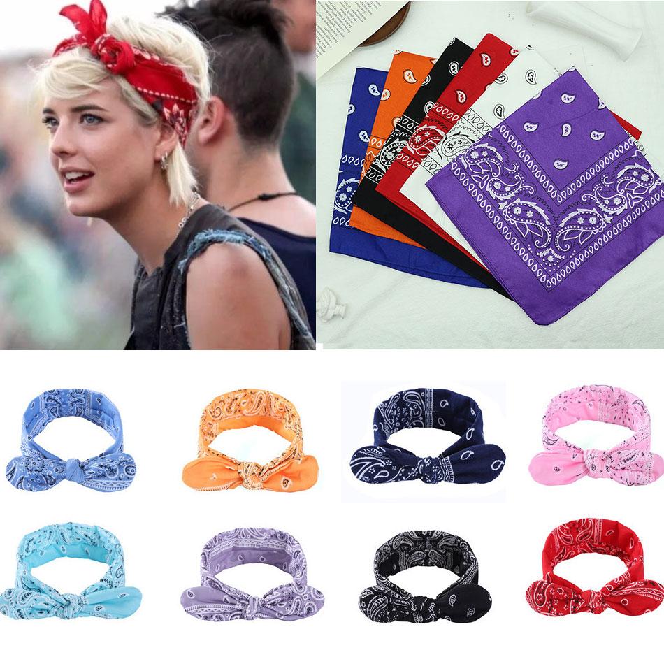 Изображение товара: Elastic Hair Bands Bow Bandanas Print  Floral Girls  Cross Turban Hairband Headwrap  Hair Accessories