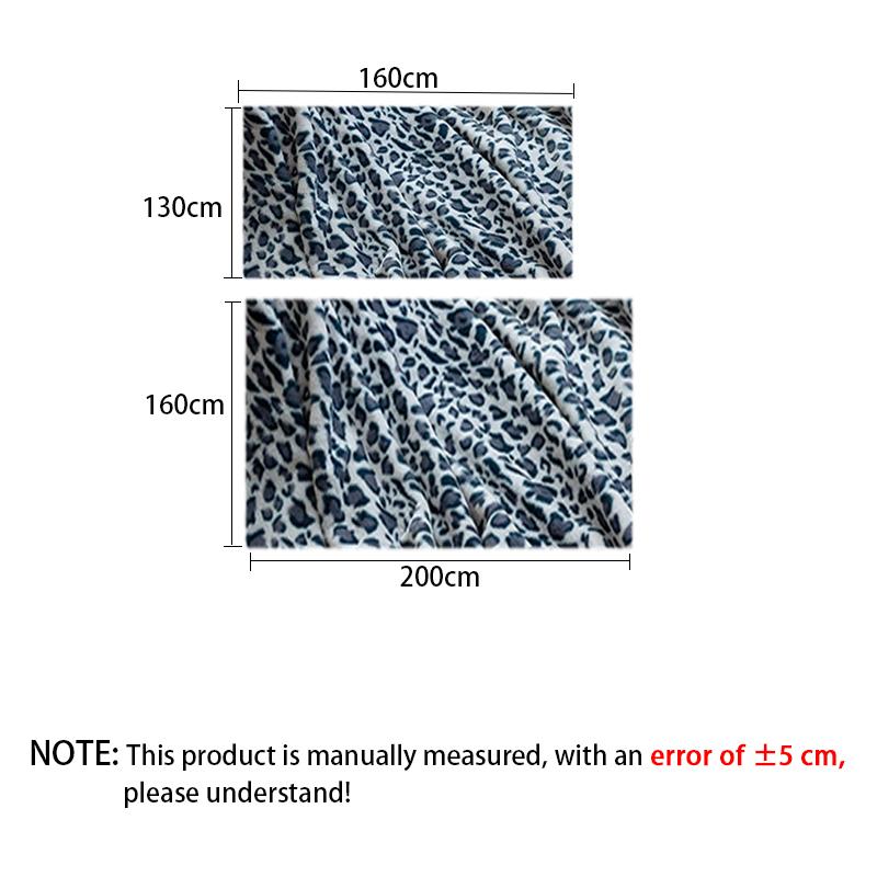 Изображение товара: Двухслойное одеяло, декоративное покрывало с леопардовым принтом для дома, дивана, постельного белья, для путешествий, отдыха, весна-осень