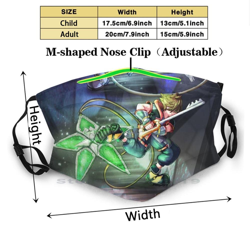 Изображение товара: Destiny Island Trio Stars ( Kingdom Hearts ) ( Dim Lights) многоразовая печатная маска для рта Pm2.5 с фильтром «сделай сам», детская маска для рта Kingdom Hearts
