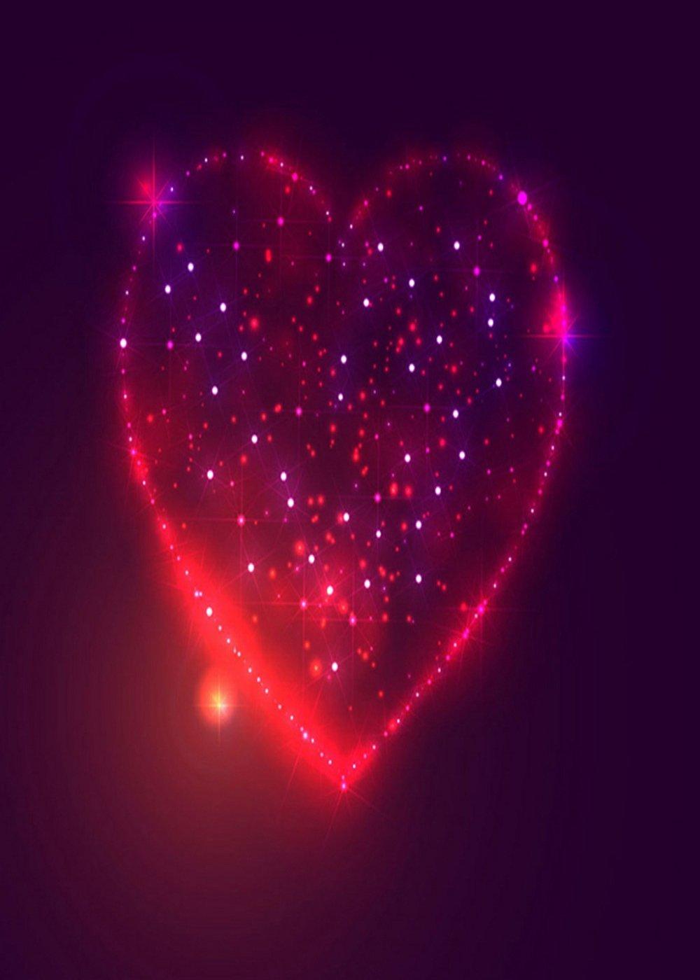 Изображение товара: Виниловый фон Lyavshi для фотосъемки с изображением крассветильник света в форме сердца на День святого Валентина