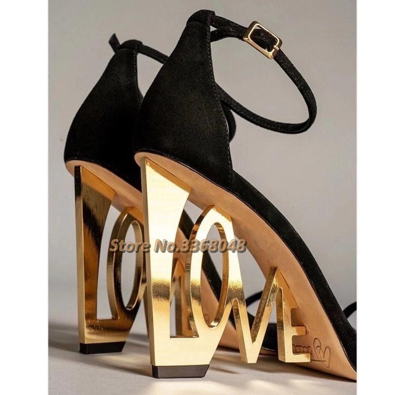 Изображение товара: Дизайнерские женские сандалии на каблуке, модельные туфли с металлическим каблуком и ремешком на щиколотке, с открытым носком и вырезами, Новое поступление, женская дизайнерская обувь на высоком каблуке