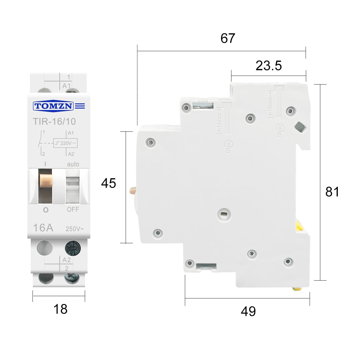 Изображение товара: Реле импульсное TOMZN бытовое электрическое, 16 А, 220 В переменного тока, В переменного тока