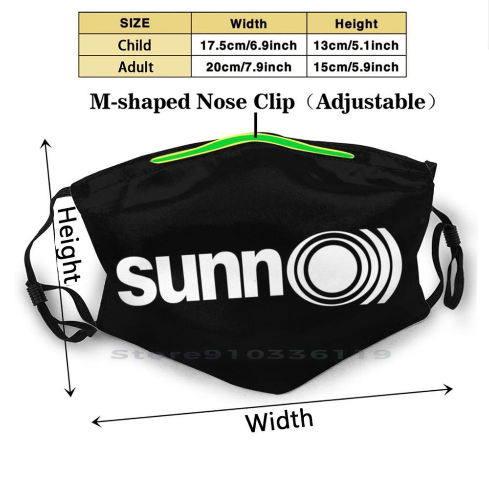 Изображение товара: Sunn O) многоразовая маска для лица с фильтрами для детей Sunn O Sun Metal Underground Heavy Metal Black Metal Noise Doom Sludge