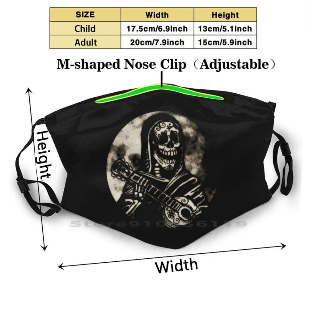 Изображение товара: Moonlight Serenade дизайн Пылезащитный фильтр смываемая маска для лица дети Посада Сахар Череп День мертвых Dia De Los Muertos