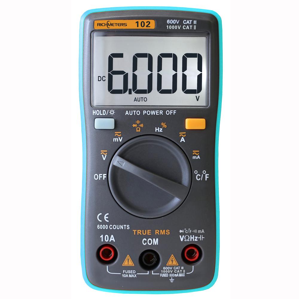 Изображение товара: Цифровой мультиметр RM102 101 RICHMETERS 409B, мультиметр, постоянный ток, напряжение, ток, тестер сопротивления диодов, амперметр, вольтметр