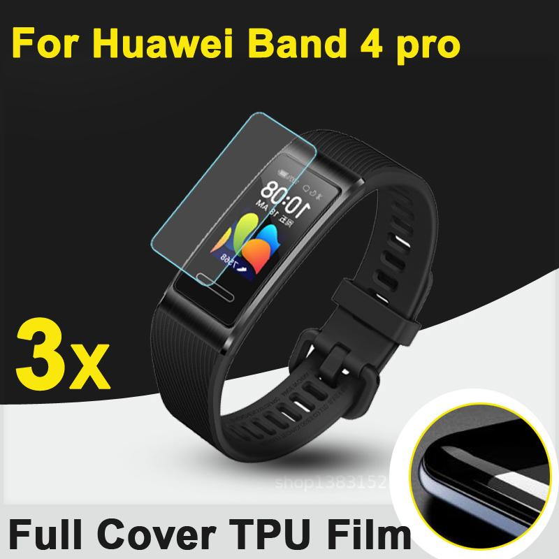 Изображение товара: Мягкий чехол из ТПУ с защитой от царапин для Huawei Honor Band 4 pro Running 3E 4E 5I GPS, спортивные Смарт-часы, защитная пленка на весь экран, 3 шт.