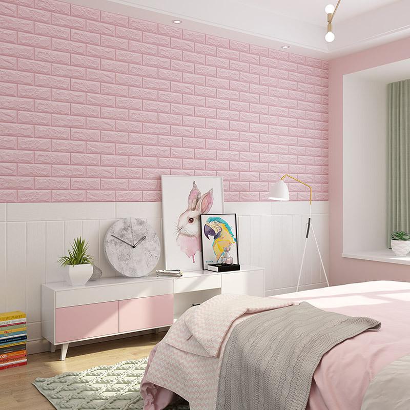 Изображение товара: 3D наклейки на стену в гостиную, кирпичный узор, настенная бумага, наклейки для детской, спальни, домашний декор, самоклеящаяся настенная бумага