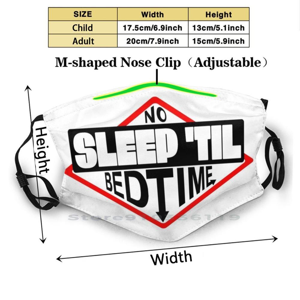 Изображение товара: Без сна, перед сном, многоразовый, Pm2.5 фильтр, сделай сам, маска для рта, для детей, без сна, в Бруклине, для сна, музыка, рэп, для мальчиков, для сна, нет