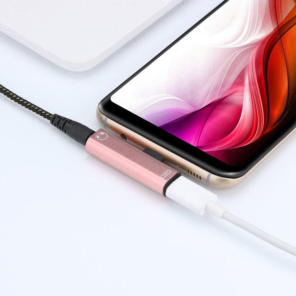 Изображение товара: Переходник-Разветвитель USB Type-C/AUX 3,5 мм для наушников, высокоскоростной аудиокабель 3,5 для наушников