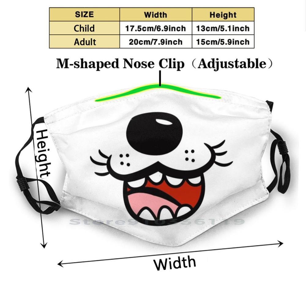 Изображение товара: Забавная собака рот многоразовая маска для лица с фильтрами Дети Забавный рот любитель собак питомец друг животное