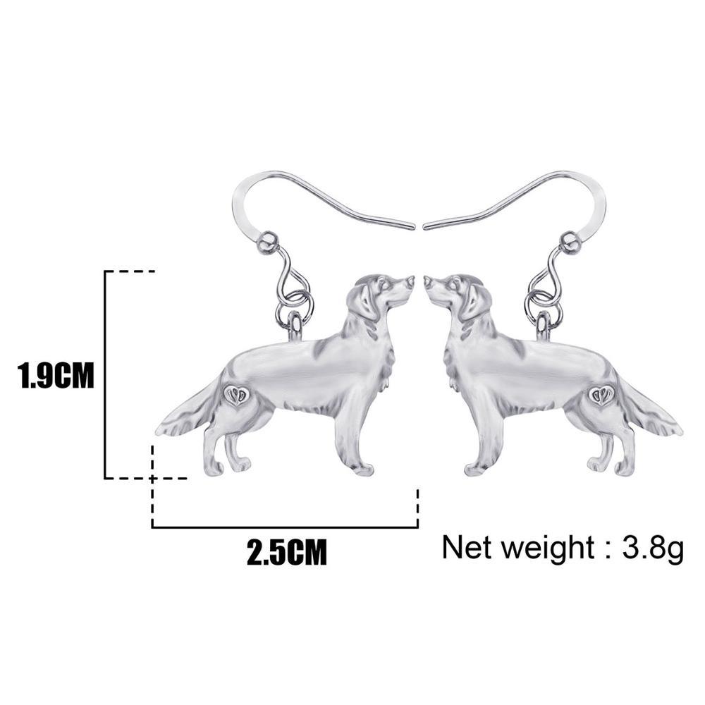 Изображение товара: WEVENI Metal Antique Gold Plated Golden Retriever Dog Earrings Cute Animal Dangle Drop Jewelry For Kids Girls Trendy Gift Charms