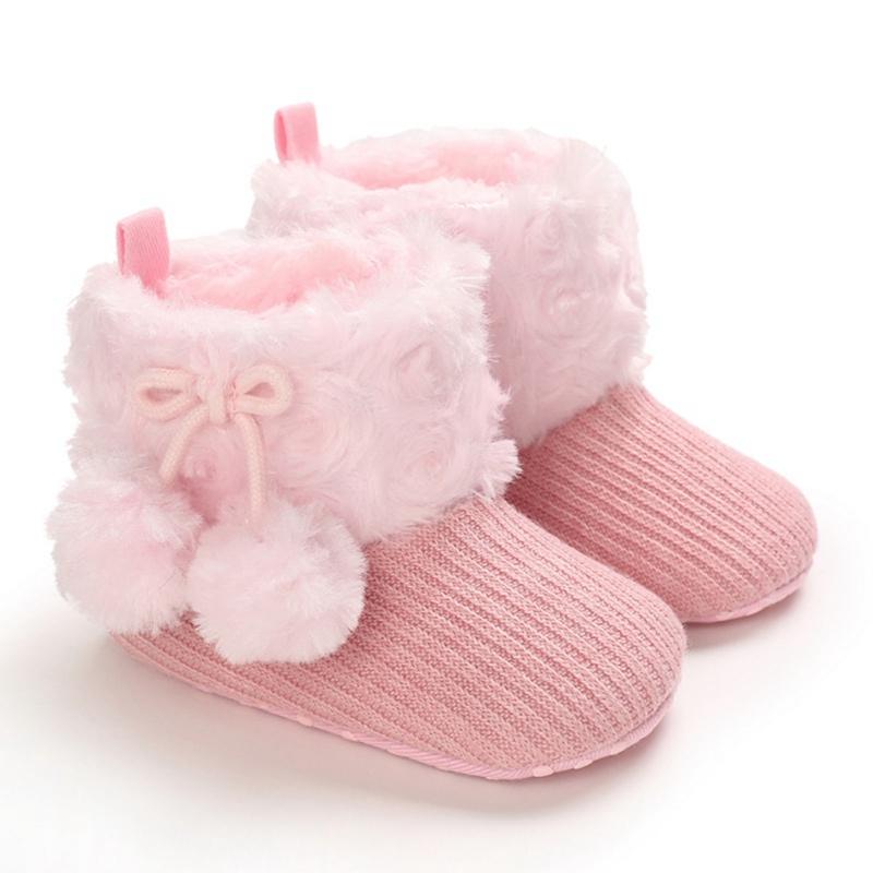 Изображение товара: Ботинки хлопковые для новорожденных девочек и мальчиков, повседневная обувь для первых шагов, Симпатичные Нескользящие ботинки на мягкой подошве, Симпатичные хлопковые сапоги для малышей