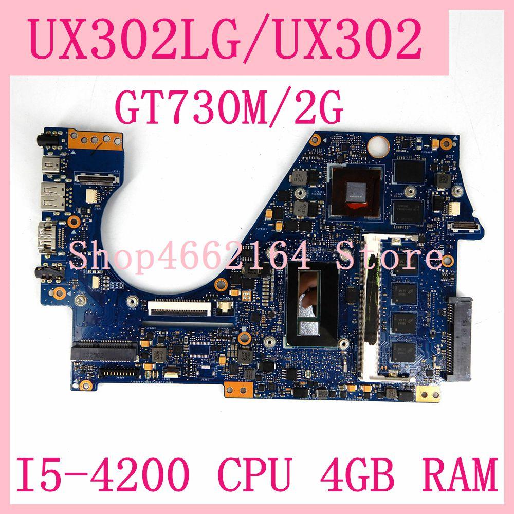 Изображение товара: UX302LG I5-4200 CPU 4GB RAM GT730M/2G материнская плата Asus UX302 UX302L UX302LG UX302LN UX302LNB материнская плата для ноутбука 100% тест ок