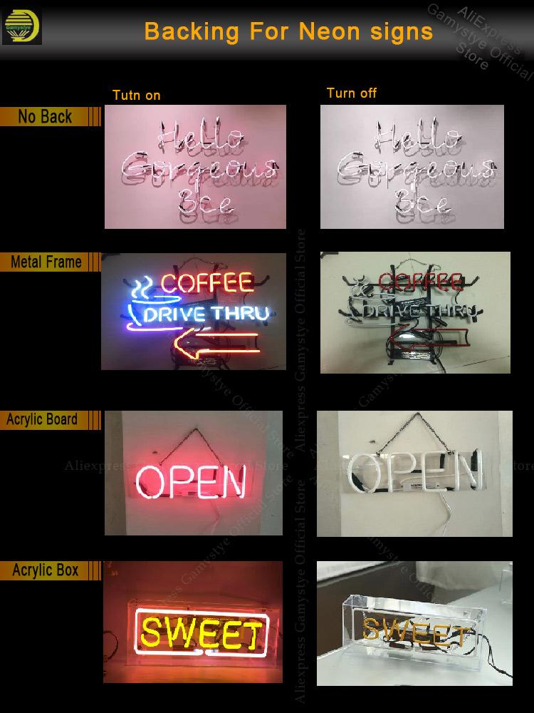 Изображение товара: Неоновая вывеска для ресторана, Настоящая стеклянная трубка, лампа для коммерческого клуба, ночсветильник, неоновое украшение, неосветильник лампа s Tube, неоновый магазин