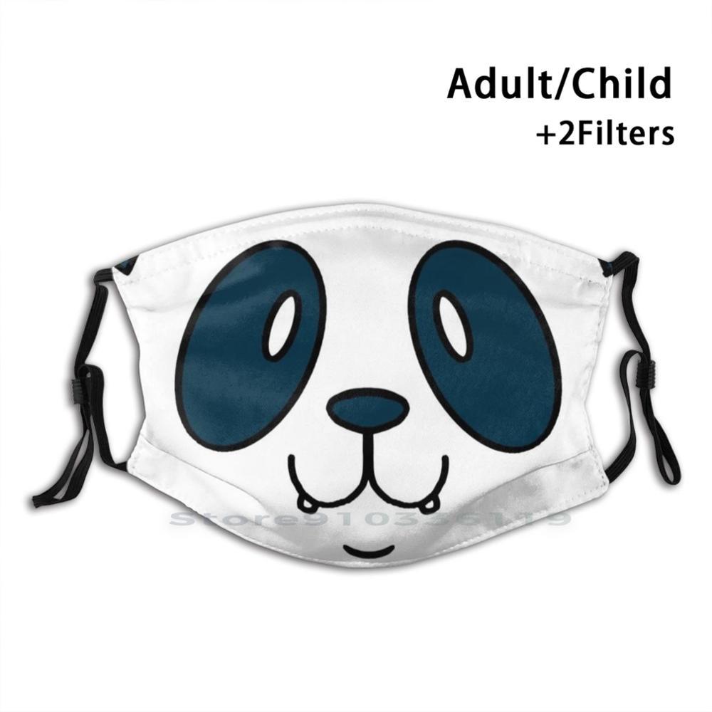 Изображение товара: Милая маска для лица панды для взрослых и детей, моющаяся смешная маска для лица с фильтром, идея для красной бороды, модный дизайн в стиле подарка