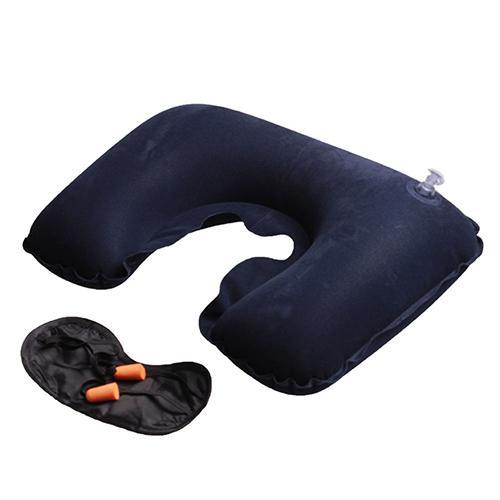 Изображение товара: Надувная U-образная подушка для шеи надувная подушка для отдыха, маска для глаз, беруши