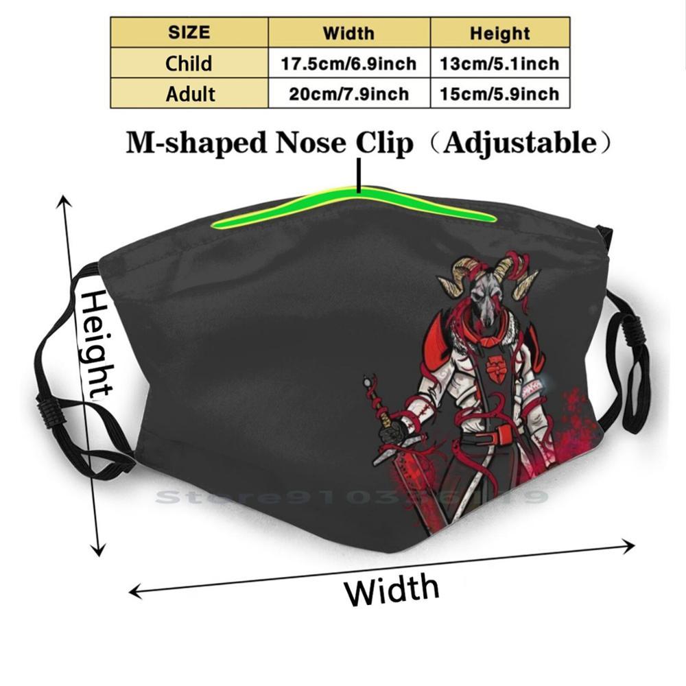 Изображение товара: Многоразовая маска с принтом замка и фильтром Pm2.5, детская маска для лица Koboneart Warlock Destiny Fan Art Destiny 2, арт-видеоигра