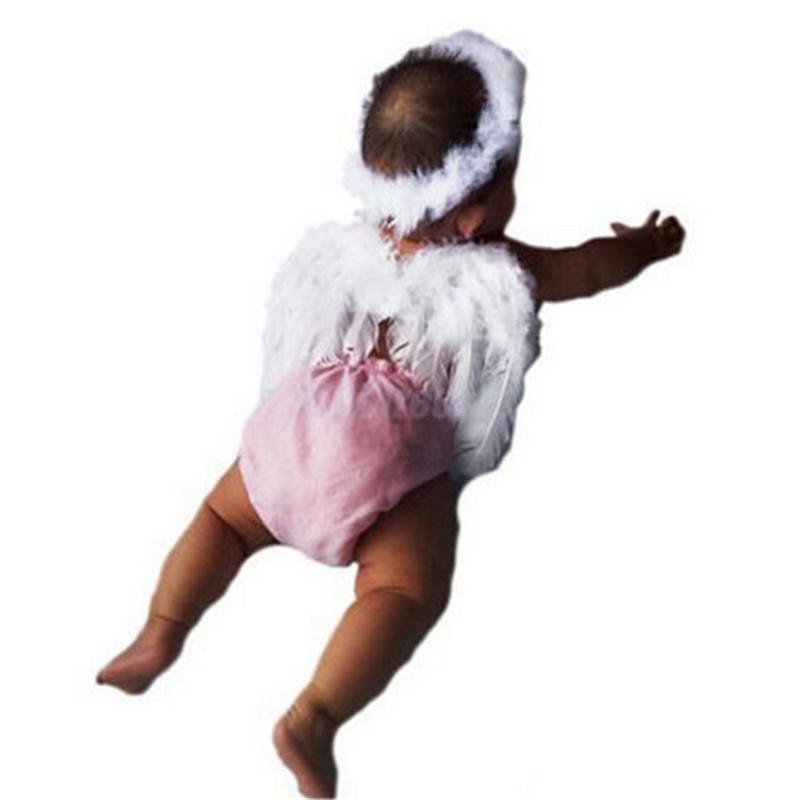 Изображение товара: Головной убор для новорожденных, детские головные уборы с крыльями ангела феи, головные уборы с перьями, костюм для фотосессии, подарок, вечерние, PA870565