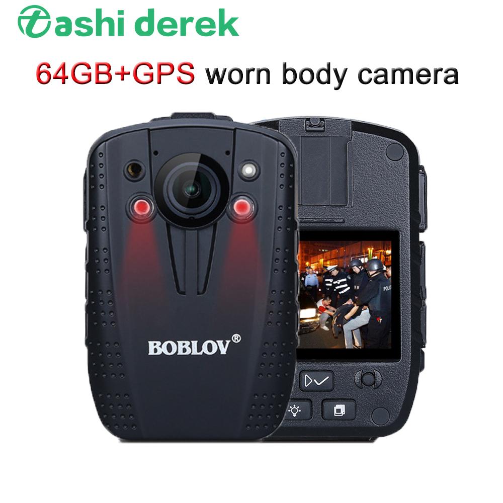 Изображение товара: Ночное видение 1296P портативная видеокамера реальный полицейский изношенная камера GPS + 64 ГБ Смарт 16x зум 140 градусов видеорегистратор